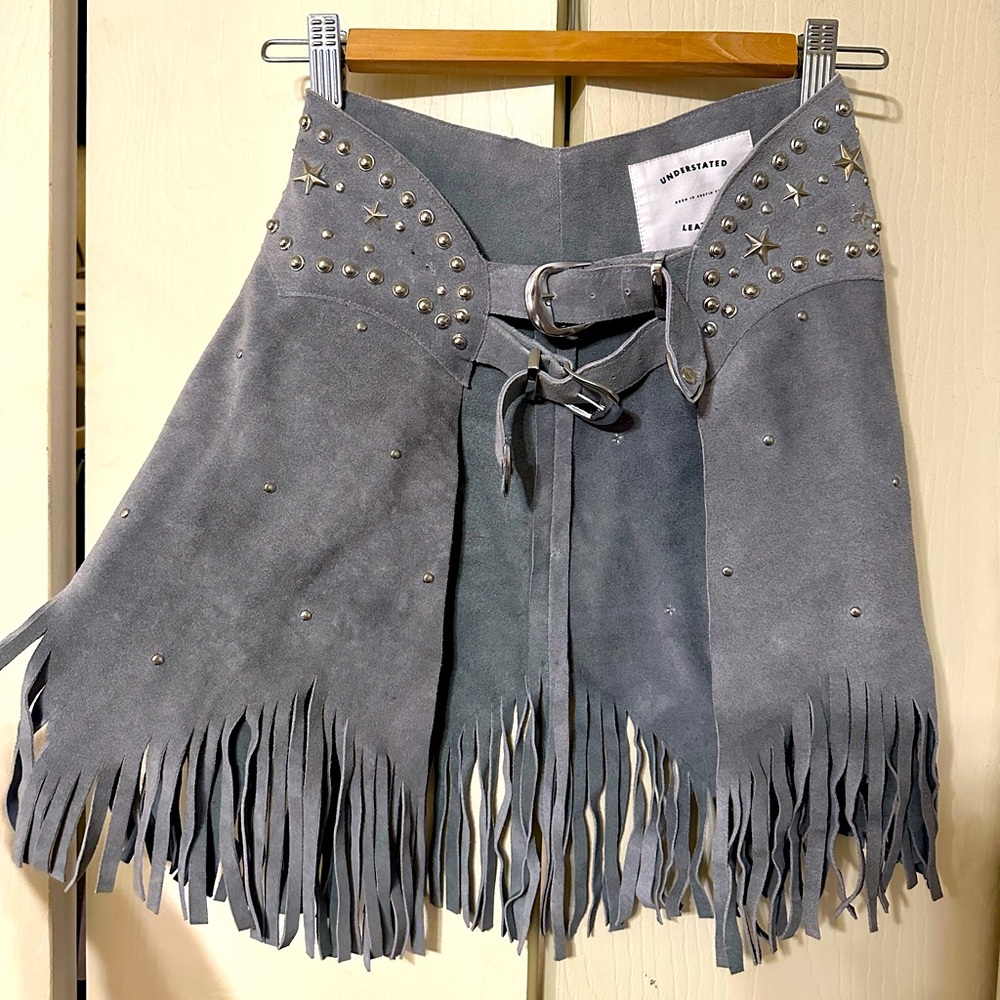 Understated leather Paris Texas skirt